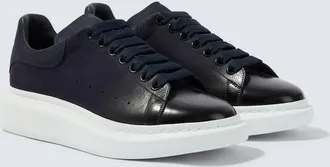Alexander McQueen Zapatillas oversized de piel con ante