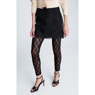 Kenneth Cole Sheer Lined Miniskirt in Black at Nordstrom, Size 12