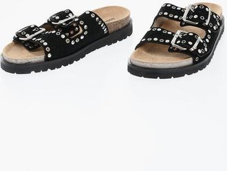 Dsquared2 Suede Sandals with Double Buckle and Studs size 41