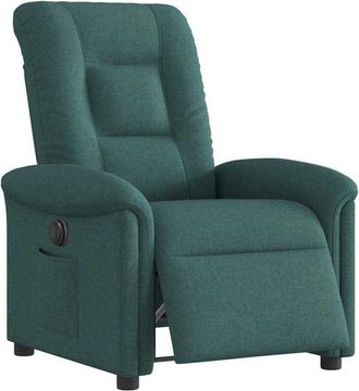 vidaXL Vidaxl - Sill&oacute;n Reclinable El&eacute;ctrico Tela Verde Oscuro