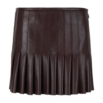 Alexander McQueen Dames, Rokken, Rood, Maat: S Leer