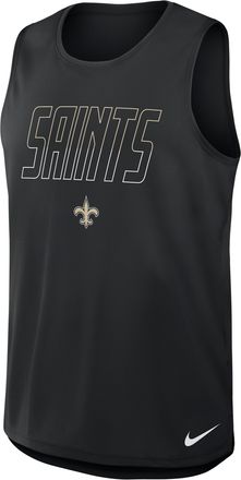 Nike New Orleans Saints Nike Mens Dri-FIT NFL Tank Top in Black | 045R00A7W-YPB