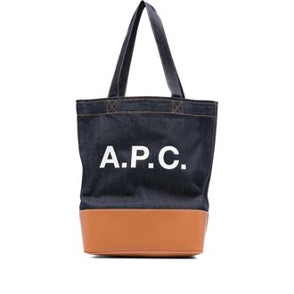A.P.C. A. p.c. Medium Logo-detail Denim Tote Bag