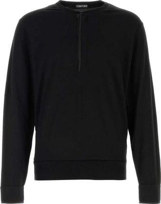 Tom Ford Black Crew Neck Sweaters