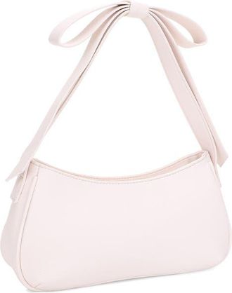 Mali + Lili Marissa Bow Vegan Leather Shoulder Bag in Ivory at Nordstrom