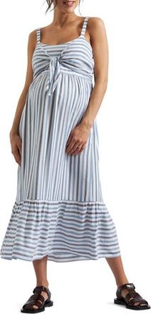 Ripe Lana Tie Front Dress in Sky Blue at Nordstrom, Size X-Small
