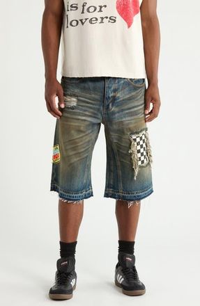 Diet Starts Monday Venice Distressed Denim Shorts in Dark Indigo at Nordstrom, Size 30