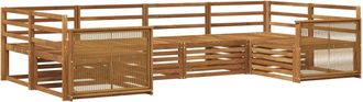 vidaXL Conjunto De Sof&aacute;s De Exterior 6 Uds. Natural Vidaxl