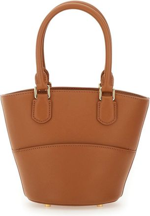 Self Portrait Leather Tote Bag With Charm-Donna