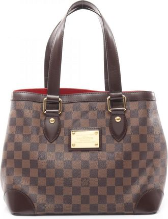 Louis Vuitton Brown Damier Canvas Coated Canvas Leather Tote Bag (Pre-Owned)