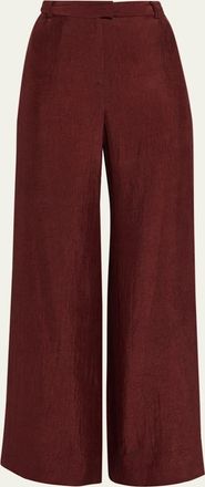 Jason Wu Crinkle Satin Wide-Leg Trousers