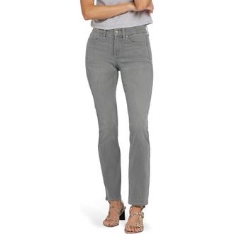 NYDJ Waist Match Marilyn Straight Leg Jeans in Stone Fade at Nordstrom, Size X-Large