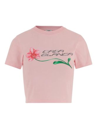Casablanca T-shirt con stampa - Rosa