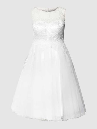 Troyden Collection Brautkleid mit floraler Spitze in Weiss, Gr&ouml;&szlig;e 42