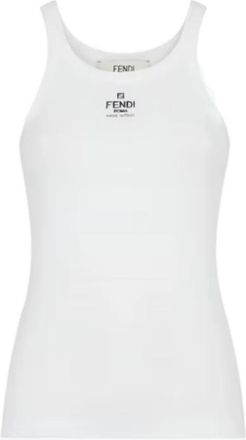 Fendi T-Shirts - Dames - Tops zonder mouwen - Wit - L - Tops