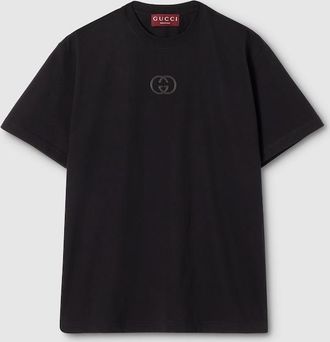 Gucci Cotton Jersey T-shirt With Embroidery, Size XXXL, Black, Ready-to-wear