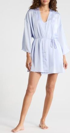 Danskin 3-Piece Short Pajamas & Robe Set in Blue Lotus at Nordstrom Rack, Size X-Large