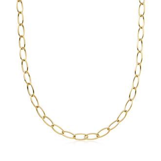 Ross-Simons Italian 14kt Yellow Gold Oval-Link Necklace