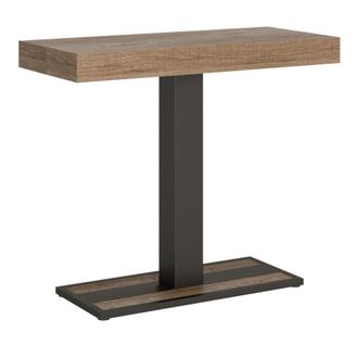 Itamoby Consola extensible 90x40/196 cm efecto madera roble natural, hierro