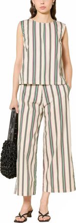 Ichi Leanna Blouse Top In Multi Stripe