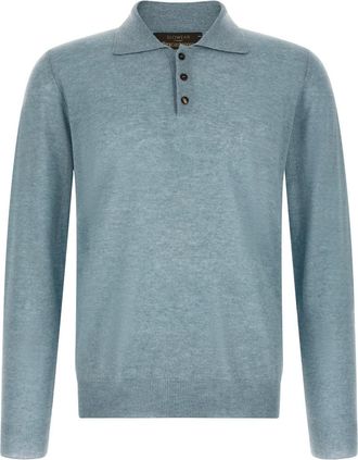 Zanone Light Blue Polo Sweater