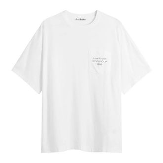 Acne Studios T-Shirts, female, White, Size: M Logo Pocket T-Shirt