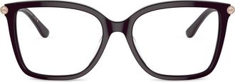 Michael Kors Shenandoah 53mm Square Optical Glasses in Cordovan at Nordstrom
