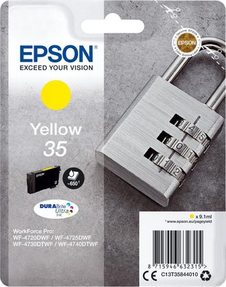 Epson Padlock C13t35844020 Cartucho De Tinta 1 Pieza(s) Original Rendimiento Est&aacute;ndar Amarillo