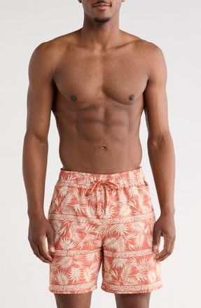 Quiksilver Fern Garden Volley Swim Trunks in Apricot at Nordstrom Rack, Size X-Large