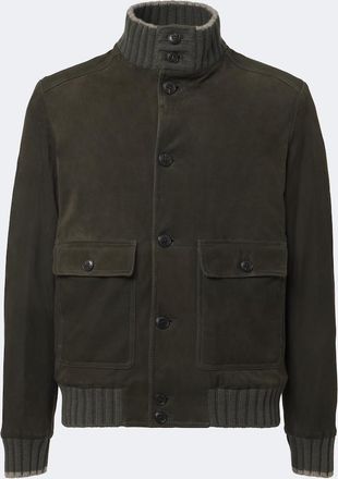 Fedeli Giacca in suede con cashmere