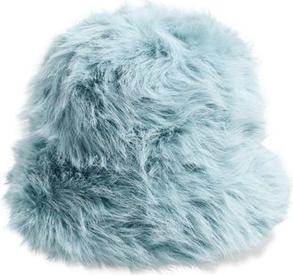 Tasha Extra Fluffy Faux Fur Bucket Hat in Blue at Nordstrom Rack