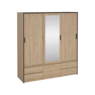 Dmora Gran Armario Multiusos Ljalkova, Muebles Multifuncionales, Zapatero, Armario Para Zapatos, 181x60 H200 Cm, Roble - Dmora