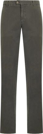 Fedeli Slim Straight Broeken - Heren - Straight fit broeken - Groen - 3XL - Katoen - Broeken
