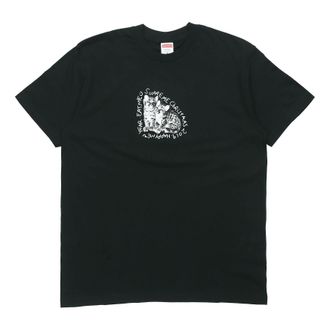 SUPREME FW19 Week 17 Eat Me Tee Kitten Printing Short Sleeve Unisex Black SUP-FW19-10916