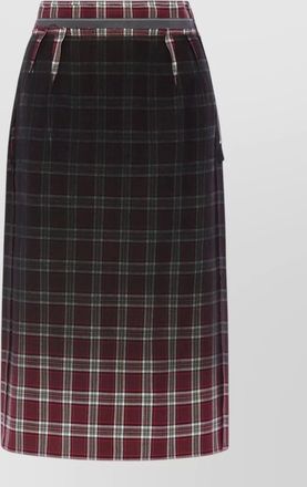 Maison Margiela checked midi skirt