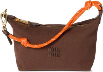 Miu Miu Borsa mini con zip - Marrone