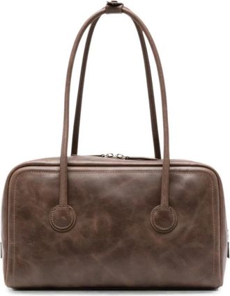 Marge Sherwood Soft Boston Bag - Dames - Schoudertassen - Bruin - ONE Size - Leer - Tassen