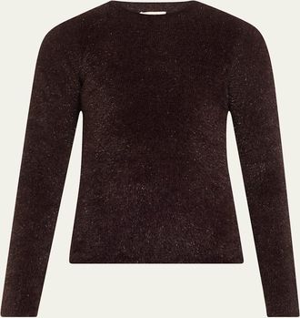 Vince Lurex Eyelash Knit Pullover Top