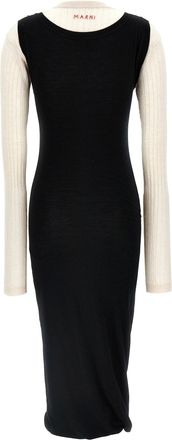 Marni Wool Multi-Layered Dress - Black