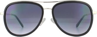 Guess Zonnebril GG1157 06B Glanzend Donker Nickeltin Rook Verloop