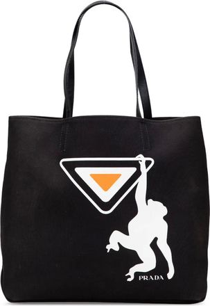 Prada Borsa tote Canapa Monkey in tela 2013-2025 - Nero