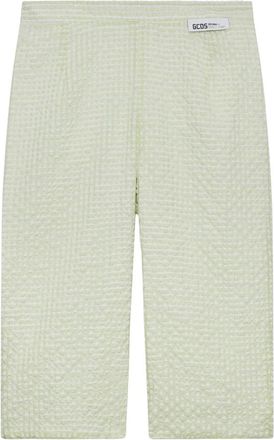 GCDS Vichy Capri Broek - Dames - Vrijetijds broeken - Groen - 2XL - Katoen - Broeken