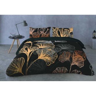 OEM Ropa De Cama Prestige De Sat&eacute;n De Algod&oacute;n 160 X 200 Hojas Doradas