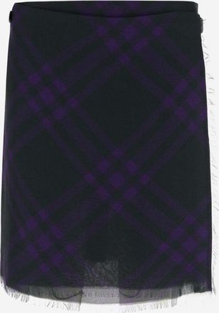 Burberry Multicolor Check Pattern Skirt