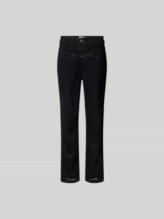Closed Closed Regular Fit Jeans mit Logo-Patch in Black, Gr&ouml;&szlig;e 24