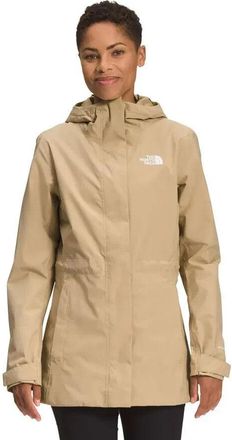 The North Face City Breeze Rain Jacket Womens Beige Hooded Full Zip UPS108