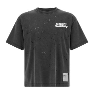 SATISFY Hombre, Camisetas, Negro, Talla: XL