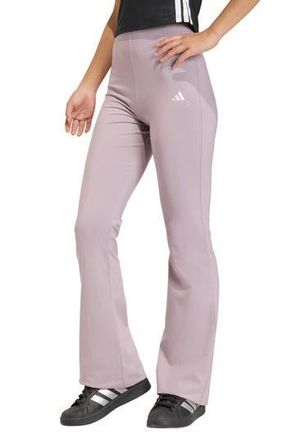 adidas Essentials Flare Leg Jersey Pants in Preloved Fig/White at Nordstrom Rack, Size X-Large