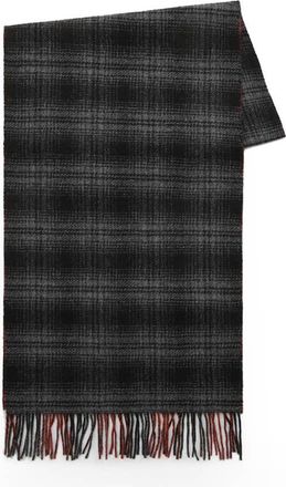 Woolrich SCIARPA DOUBLE WOOL CHECK GRIGIO WOOLRICH