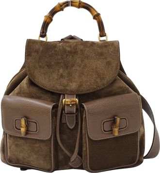 Gucci Brown Suede Backpack (Pre-Owned)